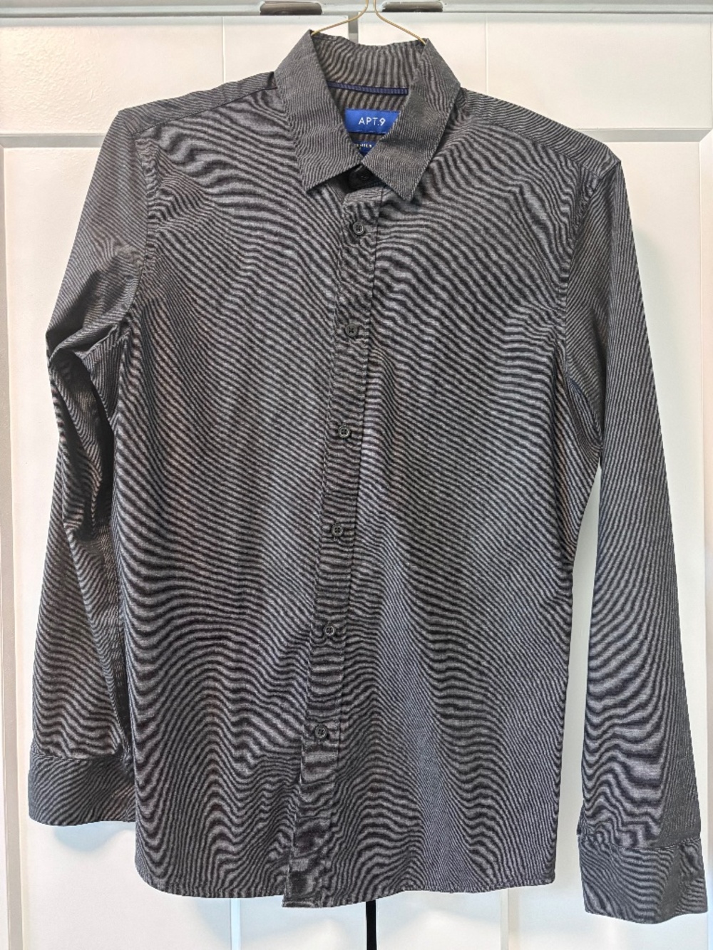 APT9 Black/Dark Gray Dress Shirt